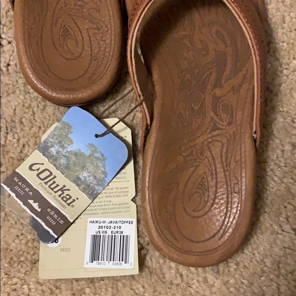 NWT OluKai Haiku Premium Leather Sandals US W6 - Picture 5 of 13